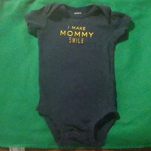 Onesie size 6 months " I make mommy smile"